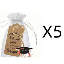 15pcs/5sets Graduation Commemorative Keychains, Including Thank You Cards, Keychains, Zipper Pouches, Tote Bags, Graduation Keychains, Graduation Gifts And Graduation Party Prizes - Multicolor - View 6