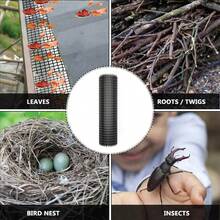 10M Black Plastic Garden Fence Netting Mesh Barrier Net Roll UK - Black - View 2