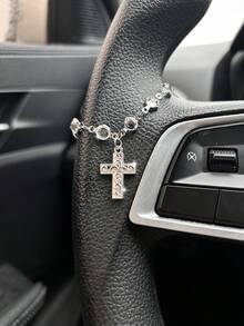 Pendentif de voiture en croix, décoration suspendue pour rétroviseur en cristal vintage, accessoires d'intérieur de voiture pour hommes et femmes - A - Voir 9