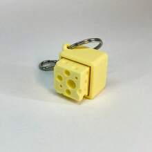 Cute Cheese Mechanical Keyboard Keychain, Office Stress Relief Keyboard Pendant, Teens Pressure Release Accessory, Give One To Friends, Easy Stress Relief - Multicolor - View 9