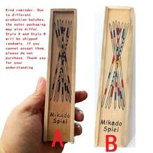 1 Pack/2 Packs Pickup Sticks Game, 31pcs/41pcs Wooden Pickup Sticks In Box, Traditional Pickup Sticks Toy For Teenagers, Fun Family Game, Games, Flying Chess, Board Games - Multicolor - View 4