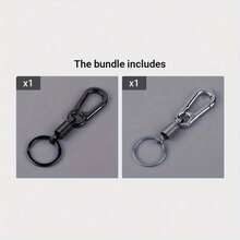 [Stylish Keychain] Stylish Minimalist Durable Keychain | Strong Outdoor Keychain Shape - Perfect For Retro Accessory Lovers - Black - View 4