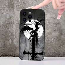 Funda De Teléfono With Textura Mate, Deseño De Ojo De ángel, Patrón Creativo With Temática De Anime "Death Under The Moon", Estilo único Y Divertido, Ideal Como Regalo Para Friends, Familia, Novio/A - 黑色 - 查看 6