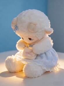 25厘米可爱卡通毛绒娃娃连衣裙 - 柔软羊毛毛绒娃娃，舒适睡眠枕，是送给女孩、儿童和青少年的理想可爱礼物。适合卧室装饰、生日礼物、情人节、圣诞节和节日惊喜。 - 彩色 - 查看 2