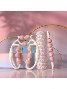 EVA Foam Roller And Handheld Massage Ball - Muscle Relaxation Yoga Kit, Hollow Design, Fitness Roller Set, Foam Roller Yoga Column, Fitness Roller, Yoga Roller, Massage Equipment, Fitness Massage Roller, Hollow EVA Spike Massage Stick, Foam Roller Fitness, Yoga Fascia Massage Tool - A - View 12