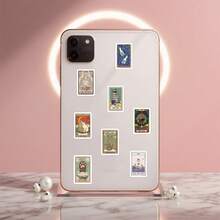 100pcs Vintage Tarot Card Waterproof Stickers, Suitable For Diary, Stationery Decoration, PVC Stickers - Rectangle - View 7