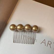 1件装女士优雅甜美高端珍珠侧刘海发夹、梳子、发梳 - 彩色 - 查看 10