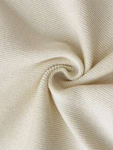 Suéter de punto holgado con cuello de corbata, a rayas y contraste de color, para primavera, talla grande - Beis - Ver 7