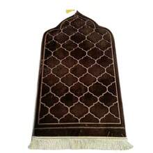 Tapete de oração de esponja espessa para o Ramadã, tapete de oração curto e macio com padrão em relevo, adequado para homens e mulheres, tamanho 65 x 115 cm, tapete de oração decorativo com franjas, tapete de oração decorado com franjas de designer, para bênçãos, decoração de Eid, decoração de festivais, decoração de mesquita, tapete de oração para presente, tapete de oração islâmico, tapete de oração macio, tapete de oração Raschel, adequado para Eid, viagens, Ramadã, oração e outras ocasiões. - Multicolorido - Ver 12