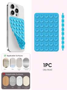 1PC/2PCS Multi-Color Strong Silicone Phone Case, Double-Sided 80 Suction Cups Stand - Hands-Free Selfie/Video Stand, Suitable For IPhone And Android Phones, Birthday Gift, Phone Stand For Family And Friends, Phone Accessories - Multicolor - View 19