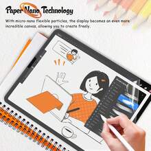 1片装高清、高透光、防刮、防摔、全屏覆盖、强效防指纹、灵敏触控、PET材质、屏幕保护膜、软膜、绘图膜、防眩光，兼容（Air4/5/6/7）第十代、11英寸A16（2025）、Air 11英寸（2026）、12 11英寸（2026） - 無色 - 查看 6