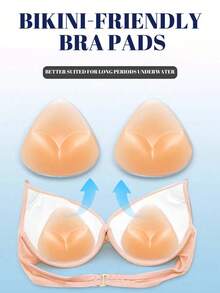 1/2 Pairs Reusable Double-Sided Adhesive Push Up Bra Pads - Sticky Bra Pads With Padding For Dresses, Bikinis - Multicolor - View 5