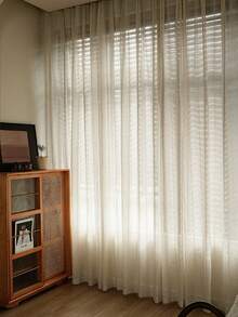 1 tấm rèm vải lanh hiện đại, kiểu Nhật Bản, thiết kế có khe luồn thanh treo, phù hợp cho phòng khách và phòng ngủ - Rèm mỏng, thoáng sáng, rèm phòng khách, rèm phòng ngủ (trọng lượng vải 180g) - Nhiều màu - Xem 7