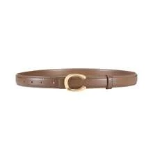 Cinturón de mujer de tono dorado 2025, hebilla de aleación con decoración de letra retro, cuero PU suave de cintura alta ajustable, cinturón versátil de lujo minimalista y tranquilo para vaqueros, vestidos, trabajo, casual, transporte, streetwear, escuela, verano, otoño - Multicolor - Ver 18