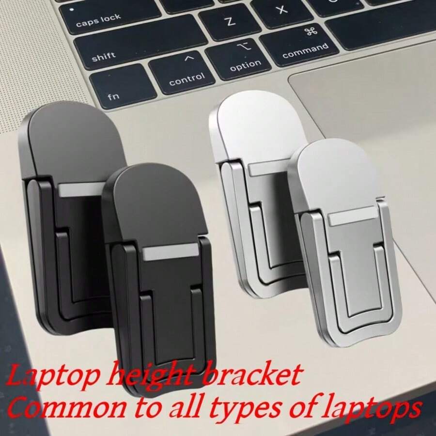 2 piezas Soporte universal para portátil de 11-17 pulgadas con pies de enfriamiento ocultos, base autoadhesiva, plegable y portátil - Ver 1