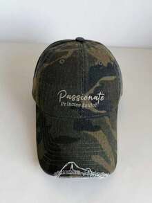 1pc Summer Camouflage Baseball Cap, Embroidered Snapback Hat, Outdoor Casual Sun Hat, Unisex - Baseball Cap - View 6