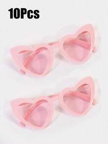 1-10个心形相框装饰照片眼镜，时尚优雅，男女通用，适合外出、运动、派对、新年庆祝活动 - 彩色 - 查看 24