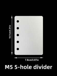 2张A5/A6/A7/A8/M5活页笔记本分隔页，多孔PP哑光透明标准分隔页，适用于学校和办公室，开学季必备 - 套裝 - 查看 18