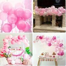 Bộ 50 quả bóng bay màu hồng - Hồng nhạt, hồng ngọc trai, hồng macaron và nhiều sắc hồng nhạt khác nhau, thích hợp để trang trí phông nền và chuẩn bị quà tặng cho bé gái, sinh nhật bé gái, đám cưới, lễ rửa tội, tiệc công chúa và các lễ kỷ niệm. - Bộ hỗn hợp 1 - Xem 3
