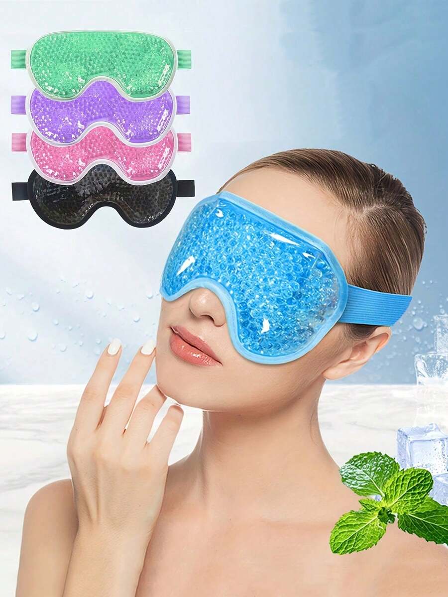 Reusable Cooling Gel Eye Mask - Hot/Cold Therapy For Relaxation, PVC Ice Pack Suitable For All Skin Types, Great For Travel, Sleep Mask - Multicolor - View 1
