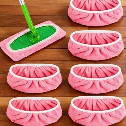 Reusable Mop Pads, Dry & Wet Dual-Use Flat Mop Covers, Washable Mop Pads, Suitable For Hardwood Floor Cleaning: Durable, Highly Absorbent, Dry & Wet Dual-Use, Fit Most Flat Mops, Mop Head Not Included, Efficient Floor Cleaning Tool | Suitable For Various Surfaces | Highly Absorbent Material