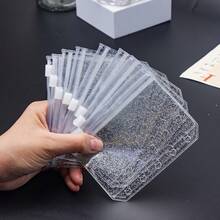 A8活页夹专用透明拉链口袋套装，10个装，5孔设计。这些活页夹袋也可作为迷你现金信封、明信片或零钱袋使用。 - 套裝 - 查看 7