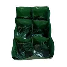 1pc Compartment Garden Planting Bag, Grid Planting Bag, Combination Planting Bag, Convenient Plant Planting Divider Bag - Dark Green - View 2