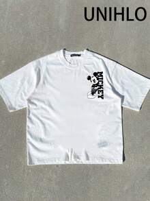 Disney UNIHLO  Mickey  Print  Summer Casual Versatile Pure Cotton T-Shirt Suitable For Any Place - Vitt - Visa 4