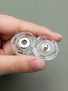 10/20 piezas Botones invisibles súper transparentes - Sujetadores invisibles seguros, adecuados para suéteres y camisas, diseño anti-exposición con anillos de botones redondos delicados, ideal para prendas de punto y chaquetas, fácil de coser para una fijación segura, accesorios de costura - transparente - Ver 2