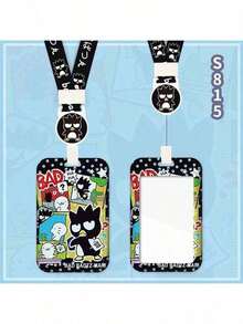 SANRIO 两件套【卡套+挂绳】，挂绳证件套 - ABS材质，防丢挂绳带保护套 - 可爱卡通设计，男女通用，可轻松拉伸，适用于工作、通勤、餐卡、学生证等场合。 - 多色 - 查看 11