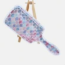 Mermaid Transparent Hair Brush With Air Cushion And Laser Reflective Massage - Multicolor - View 5