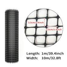 10M Black Plastic Garden Fence Netting Mesh Barrier Net Roll UK - Black - View 11