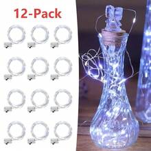 Dây đèn LED cổ tích 12/8/4/2 chạy bằng pin, dài 6,5 feet/20 đèn LED, dây bạc hình đom đóm, sao và mặt trăng, ba chế độ chiếu sáng, thích hợp để tự làm lọ thủy tinh, phòng ngủ, tiệc tùng, đám cưới, Giáng sinh (Màu trắng) - ánh sáng trắng - Xem 16