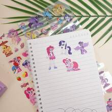 Hasbro 100张/盒 小马宝莉卡通可爱贴纸套装，创意贴纸盒，适用于剪贴簿 - 彩色 - 查看 9