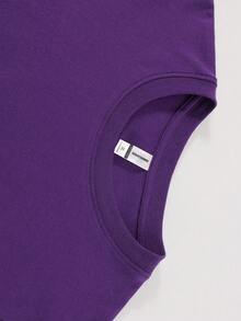 Mickey And Minnie Mouse One Cute Disney Fresh And Fashionable Round Neck T Shirt For Girls Made Of 100 Cotton Is An Ideal Choice For Daily Wear Vacation Leisure Outdoor Exploration School Life And Shopping Trips It Is A Must Have Item For Summer It Is Also An Excellent Gift For The Same Boy And Girl Every Child Deserves One - 紫色 - 查看 4