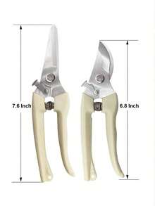 1/2件套不锈钢重型修枝剪，带软垫手柄，适用于修剪花卉、灌木、树篱、树枝等，是家庭庭院草坪园艺的理想工具。 - 多色 - 查看 5