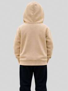 Children's Printed Sweatshirt Set, Blouse And Flannel Trousers - 米色 - 查看 3