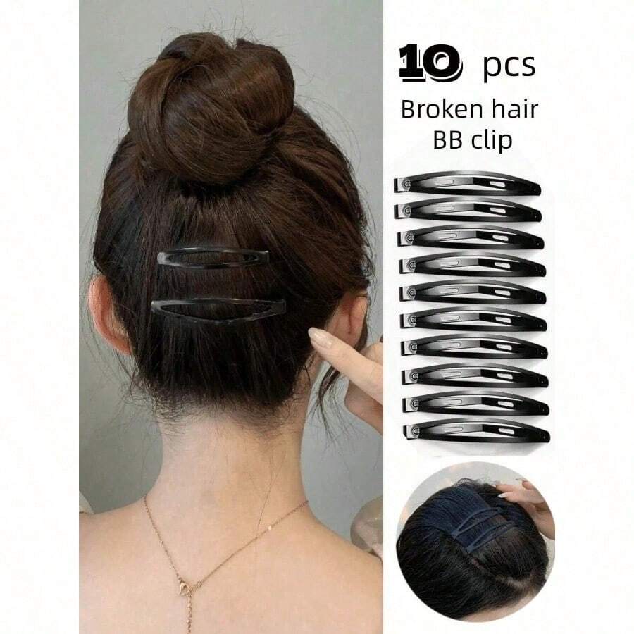 10pcs Hair Clips, Thickened & Matte Pea Clip, Black Bb Clip, Curved Clip, Rectangular Edge Clip, Hair Bangs Clip Accessories, Hair Accessories For Women, Fall, Travel, Hair Tools, Accessories Women, Hair Stuff, Fall, Hair Accessories Women, Hair Tools, Hair Stuff, Stuff, Beauty Accessories, Gifts, Travel, Gifts For Women, Hair Stuff, Stocking Stuffers,Stocking Stuffers,Stocking Fillers,Stocking Stuffers For Women,Stocking Fillers Women,Christmas Gifts,Gifts,Christmas Stocking Fillers,Gifts For Women,Gift,Christmas Gift,Stocking Stuffers For Adults,Stocking Fillers For Adult,Hair Stuff,Women's Accessories,Stocking Stuffer,Coming-Of-Age Hair Accessory,Christmas Hair Accessories,Gift Ideas For Women,Beauty Stocking Fillers,Christmas Gifts For Women - Black - View 1