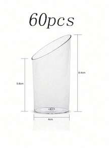 50/30/20/10个装透明塑料斜角杯，布丁果冻冰淇淋杯，甜点杯，派对婚礼餐饮用品食品容器，迷你甜点开胃菜杯，餐厅迷你开胃菜盛放杯，适用于派对、婚礼、餐饮、冰淇淋、布丁和食品容器，厨房用品 - 透明 - 查看 13