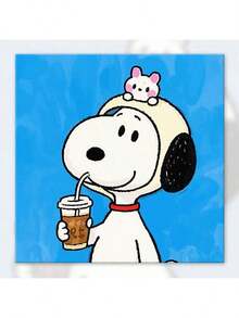 SNOOPY 1件装花生漫画正版数字油画套装 - 丙烯可爱DIY艺术 | 返校季减压手工，适合儿童和成人，随机样式（随机风格） - 彩色 - 查看 8