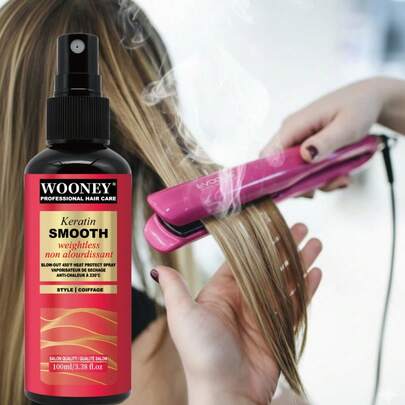 护发喷雾 热保护喷雾，角蛋白柔顺护理，五效合一，令秀发亮泽柔顺，帮助抚平毛躁，抵御热损伤和摩擦。免洗洗发水和护发素二合一产品。