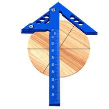 Precision Woodworking Square Ruler, Woodworking 45 Center Marking Tool, Multifunctional Center Marking Tool, Aluminum Alloy Angle Marking Ruler, 45/90 Degree Metric System, Measuring Tool - Metric System - View 6