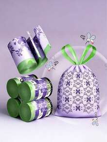 Lavender Scented Drawstring Trash Bags, Thickened Leak-Proof Disposable Garbage Bags, Suitable For Kitchen, Bathroom, Bedroom, Living Room And Other Scenarios - Multiple Styles - View 4