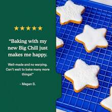 Great Jones Big Chill Wire - Estante de refrigeración baya de arena - 16.9 pulgadas x 11.4 pulgadas acero aluminizado pesado estante antiadherente para hornear apto para horno 450 °F estante de - como en la foto - Ver 4