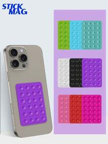 24个单面粘性手机吸盘，吸力超强，可重复使用，适用于光滑表面（瓷砖、玻璃、墙壁等）。 - 彩色 - 查看 2