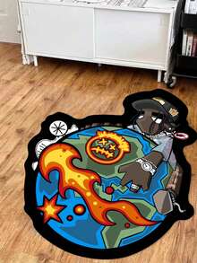 1pc 1100g 7.5mm Thick Velvet Carpet, Creative Art Design, Fashionable Pattern, Soft & Comfortable For Bedroom, Home Decor, Easy To Clean, Made Of Polyester Fiber, Hand Wash Only, Suitable For Living Room & Bedroom - Multicolor - View 3