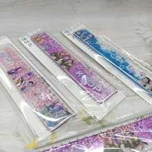 Mattel KPOP Hunting Women's Group Stationery Ruler Quicksand Ruler Sequined Glitter Ruler Decompression Ruler High-Value Stationery - Randomly Selected - View 4