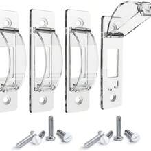 2/4pcs Switch Guard Covers, Transparent And White, Suitable For Toggle Switch/Rocker Switch, Blocking Switch Action, Safety Switch Lock, Switch Protective Cover, For Wall Light Switch Protection From Pets And Adults. Protects Toggle Light Switch Plate, Keeps Light On Or Off, Safeguards Your Lights Or Circuits - Multicolor - View 9