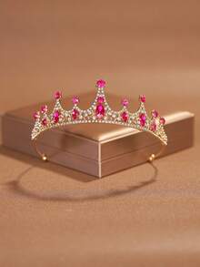 1pc Classic Alloy Wedding Crown Tiara, Suitable For Women's Wedding, Birthday Party Decoration - Multicolor - View 7