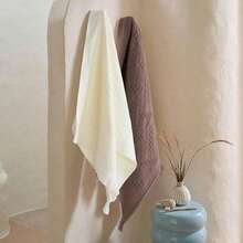 Luxury Decorative Hand Towels Bathroom: 2 Packs 14X30% Cotton Turkish Absorbent Soft Face Towel Set Boho Bathroom Decor Kitchen Hotel Spa Farmhouse Guest Tea (White, 14X30) - 01 Cream White - View 8